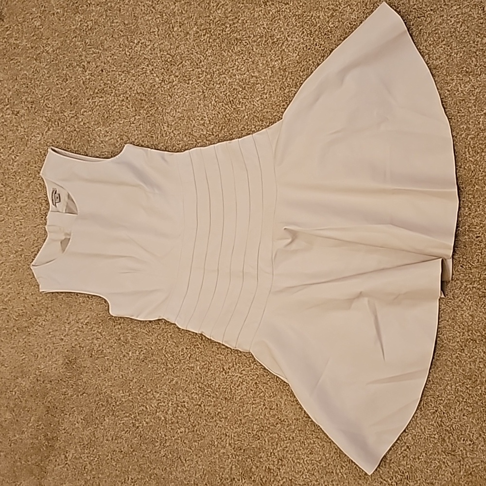 Girls size 12 white faux leather dress